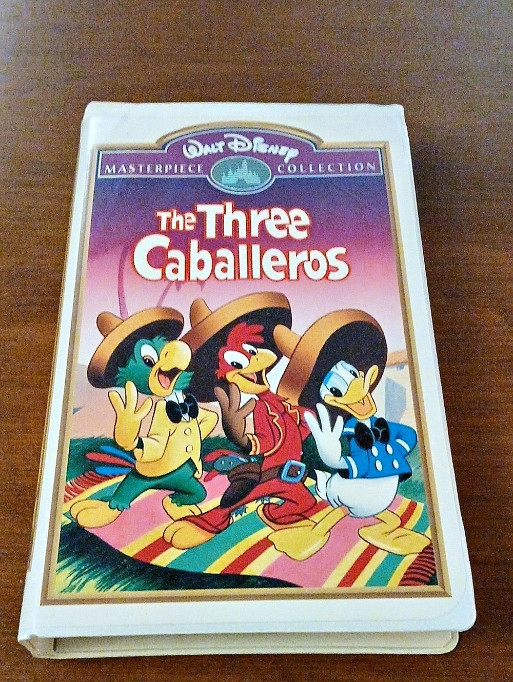 Vintage Walt Disney The Three Caballeros VHS Clamshell Tape